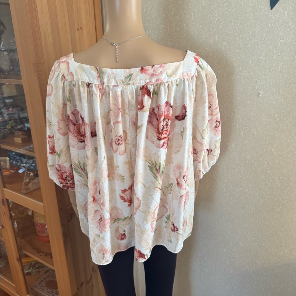H&M Floral Puff Sleeve Blouse - Picture 6 of 11